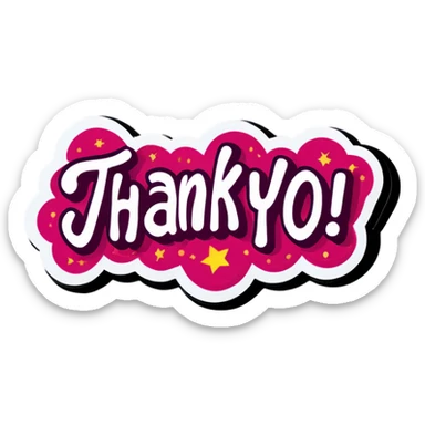 Thank you sticker