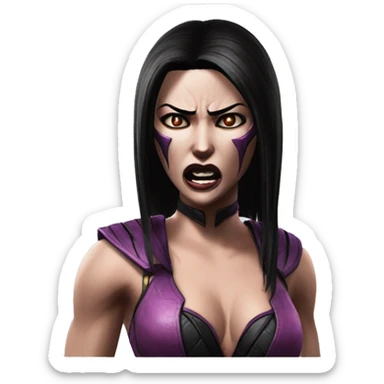 frightened Mileena Mortal Kombat X sticker