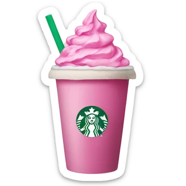 Starbucks drink with pink bow sticker