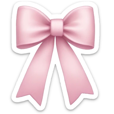 Light pink bow sticker