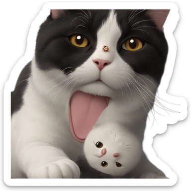 realistic portrait of a cat sticker