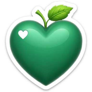 corazon verde oscuro sticker