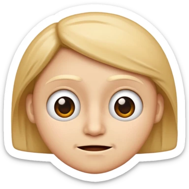 Face showing an expression that says I’m an idiot sticker