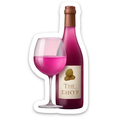 Pink wine sticker