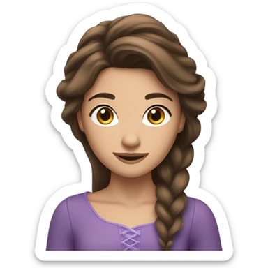 brunette pixie cut rapunzel  sticker