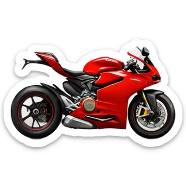 Red Ducati panigali  sticker