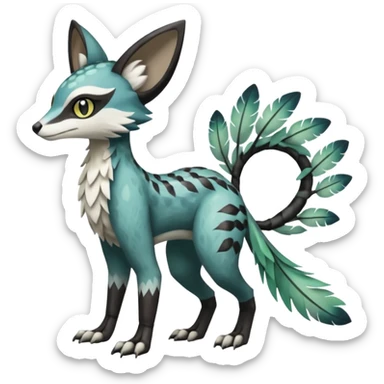Meloetta-Vernid-Trico-Sergal-Genet-Pokémon-Fakémon-hybrid-fusion-creature sticker