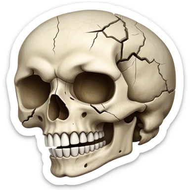 Cringe skull sticker