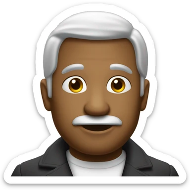 Papa blanc poivre et sel sticker