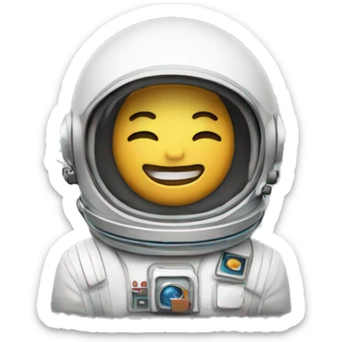 Chat qui vole avec un casque d'astronaute  sticker