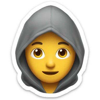 Person wearing hoodie sticker