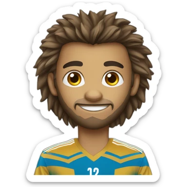 Lion footballeur marocain sticker