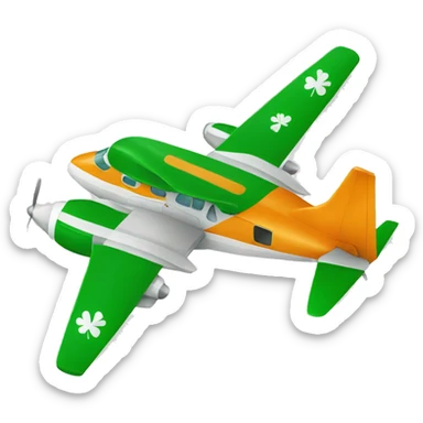 Plane wih irish flag sticker