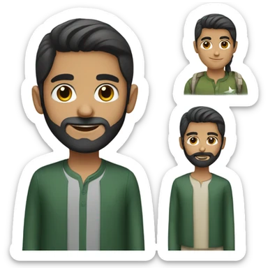 Pakistani couple boy has a beard  sticker