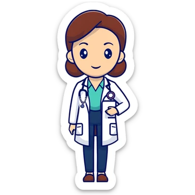 vet doctor woman sticker