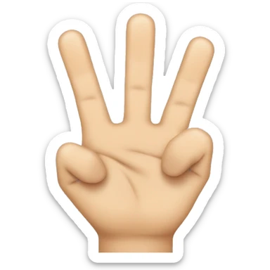 a hand with the second and third fingers crossed with finger four down  sticker