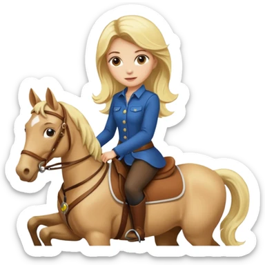 Horse rider woman sticker