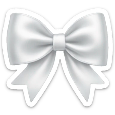 white satin bow sticker