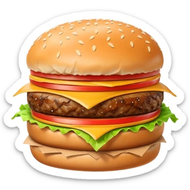 burger in wrapper sticker