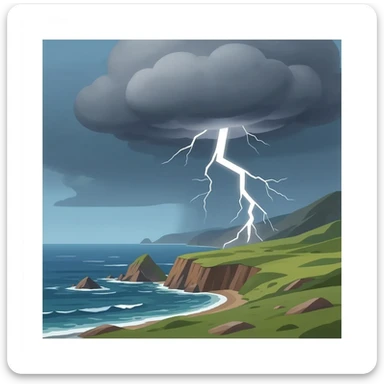 thunder storm sticker