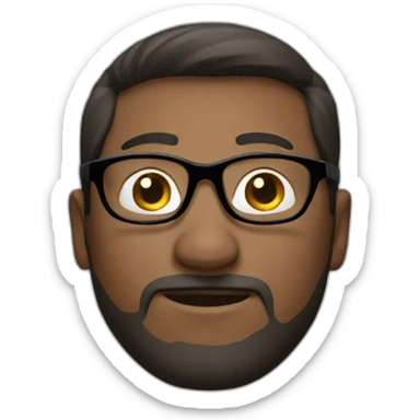 white-male-brown-hair-black-round-glasses sticker