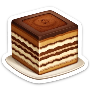 square tiramisu slice sticker