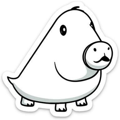 exaggerated large nose in profile sticker