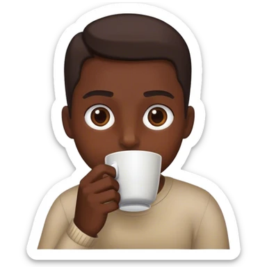 Crackhead drinking coffee sticker