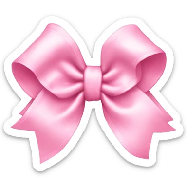 baby pink bow sticker