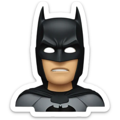 batman without mask sticker