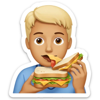 someone eating lunch sticker