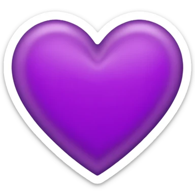 heart with a velvet purple border sticker