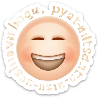 generate a smiley face emoji with the text 'Slava bogu, pyat-nitsa!' sticker