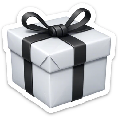 Gift wrapped with black rope sticker