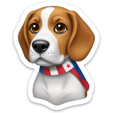 Beagle con bandera de Panama sticker