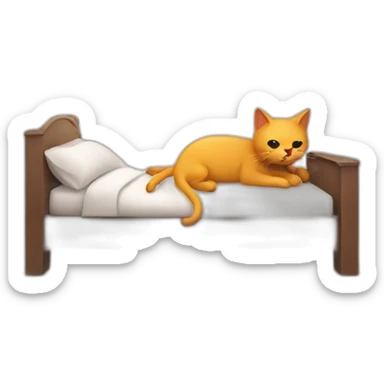 cancer being kill by a cat sticker