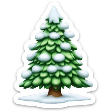 christmas tree with snow sticker