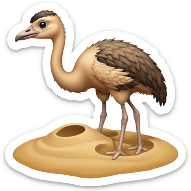 Ostrich burying head sand sticker