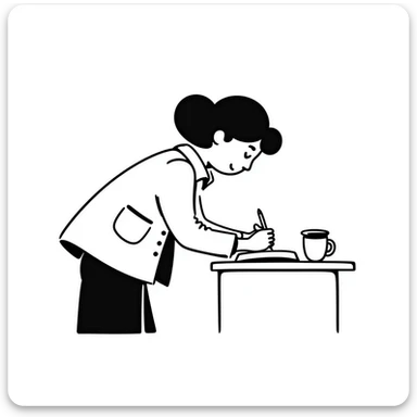 journalist taking notes sticker