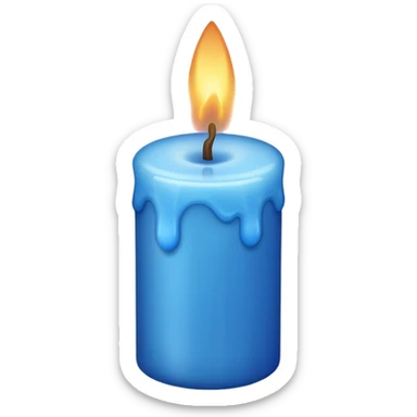 Blue candle sticker