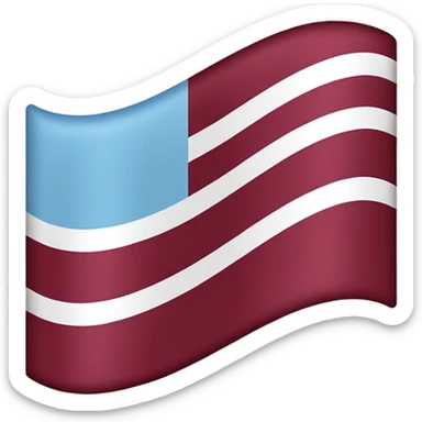 Austria flag with dark burgandy and light blue colour instead  sticker