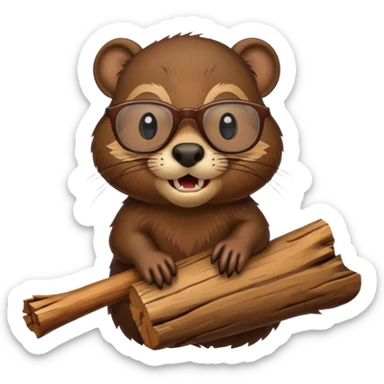 spectacled beaver sticker