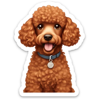 The red-haired poodle sticker