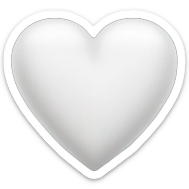 White heart with sparkles sticker