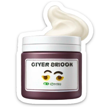 hand cream jar sticker