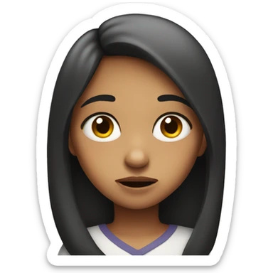 A Girl giving a disgusted side eye  sticker