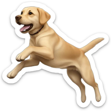 Labrador retriever jumping sticker