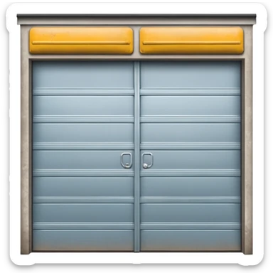 Garage door closing, slightly open sticker