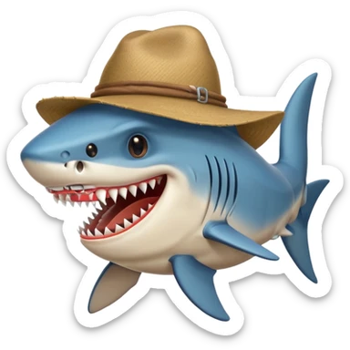 redneck shark sticker