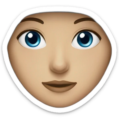 niqabs girl both blue eyes  sticker